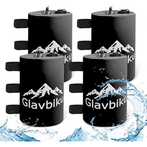 Glavbiku Canopy Water Weight Bag, 88 LBS Set of 4 Water Tent Weights Leg Weights for Pop Up Canopy, Canopies, Tent, Gazebo (Black) Cover