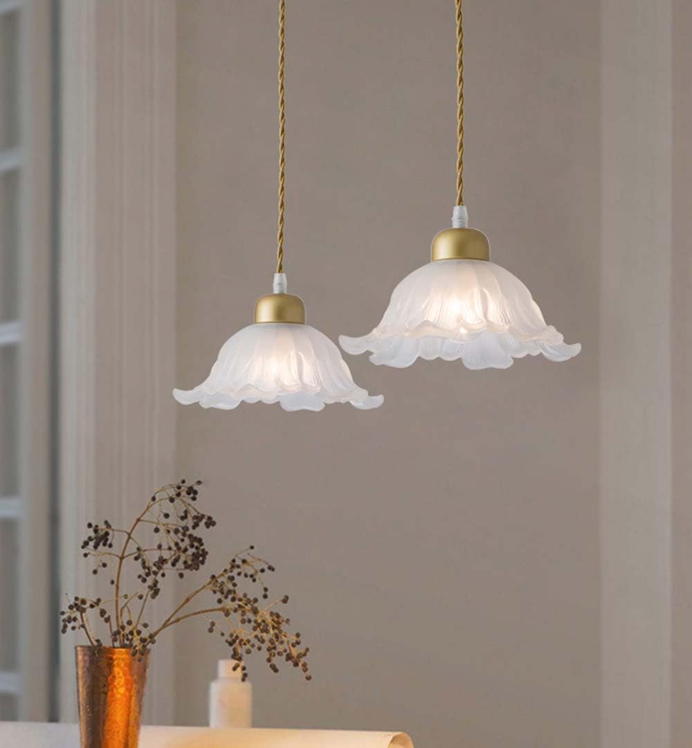 Messing hanglamp glazen kap verstelbare hanglamp glazen plafond hangende lampen moderne kroonluchter licht