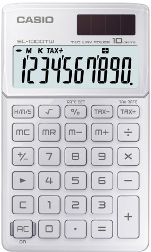 Casio SL-1000TW-WE Calcolatrice Tascabile, Display...