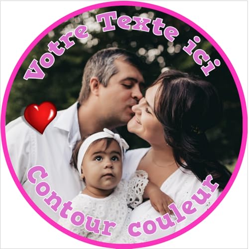 Disque AZYME 20 cm Rond comestible Photo sur gateau