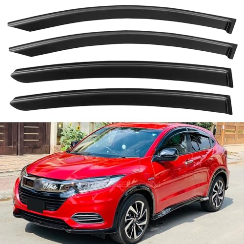 Image of Window Visors Rain Guards for 2016-2022 Honda HRV, Out-Channel Window Vent Wind Deflectors Visors Shades for 16-22 HR-V