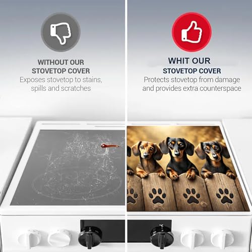 Image of HOMETITUTE Dachshund Dog Stove Cover 28x20 Diatomite Heat Resistant Mat