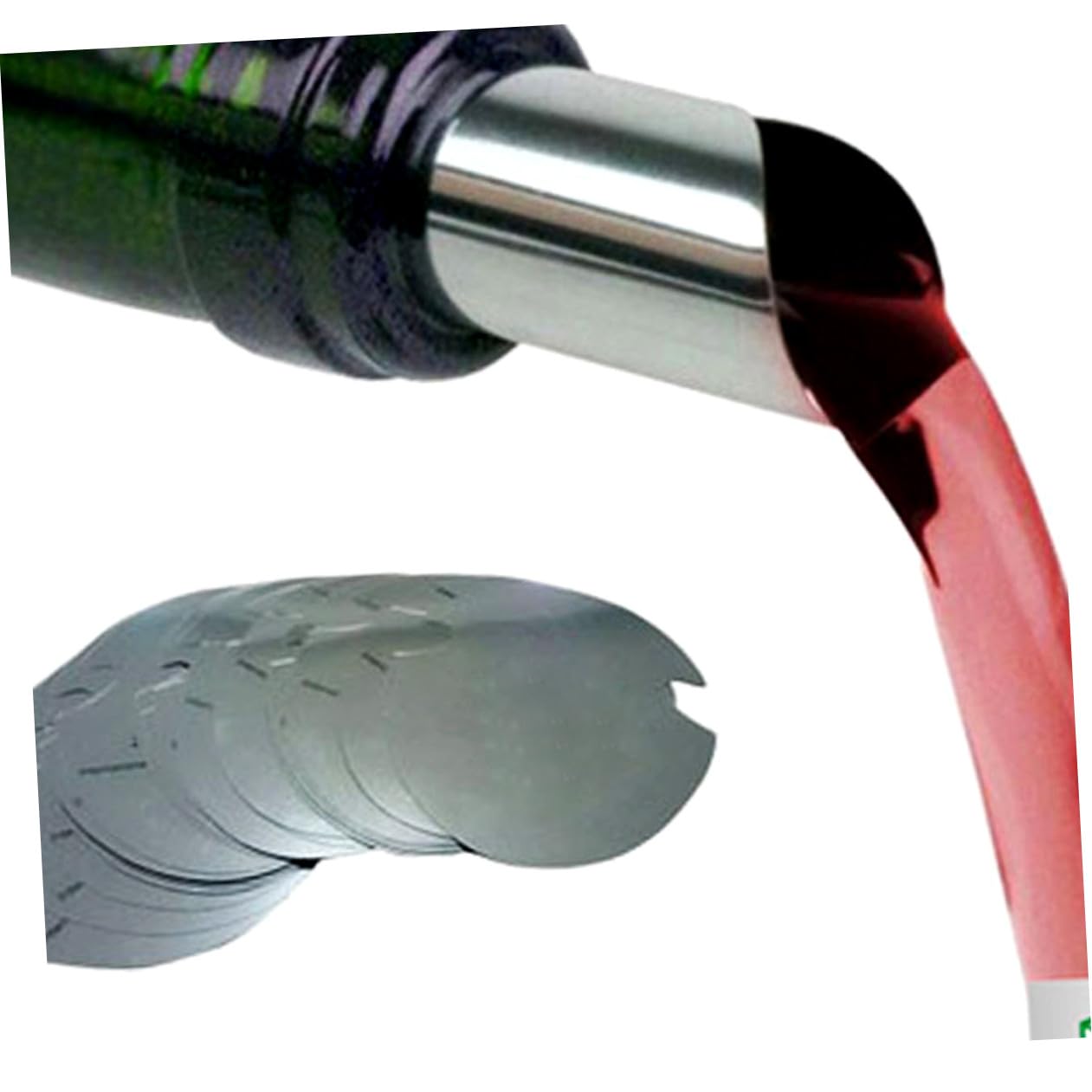 Amosfun 200 Piezas verter vino rebanada de vertedor de vino vertedores de vino tinto red wine vino resalso suministros prácticos de vino parada de vertedor de vino papel de aluminio