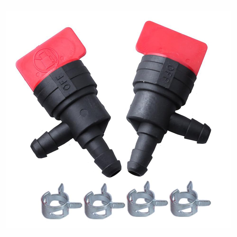 BE-TOOL 2 Pack Fuel Gas Shut Off Valve Kit, 90 Degree Fuel Cut Off Valve Gas Tank Engine Generator Pressure Washer for Garden Brush Cutter Accessory