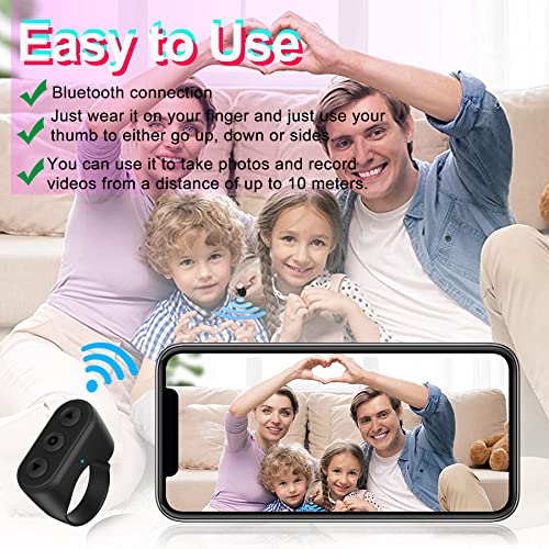Upgrade Tik Tok Bluetooth Remote Control Page Turner - Tuztuala 3 In 1 Function Video Scrolling Ring And Camera Shutter Remote And Phone Holder - Compatible With Iphone Ipad Android Cell Phone #TOP6