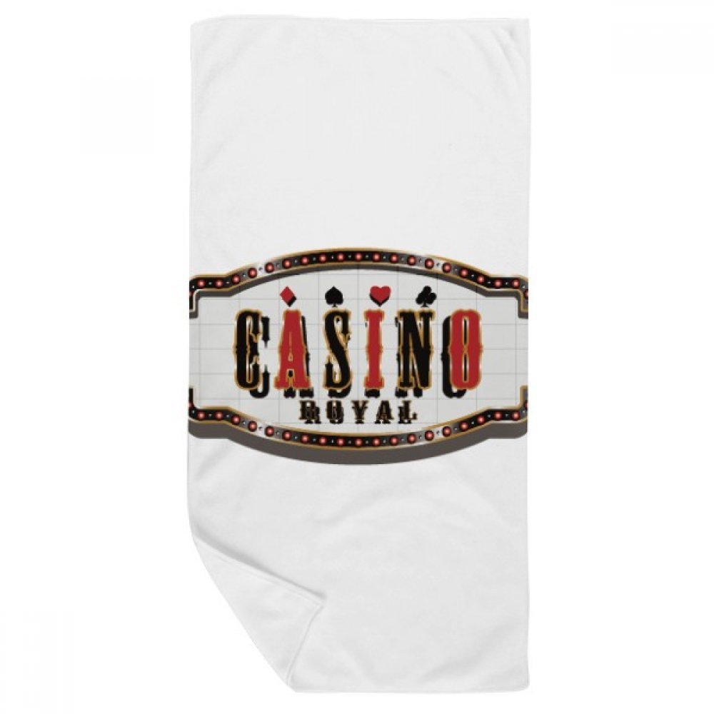 Doux gant de toilette et serviette de bain casino rouge noir 35x70cm