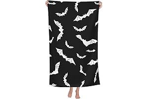Bats Halloween Goth Microfiber Beach Towel