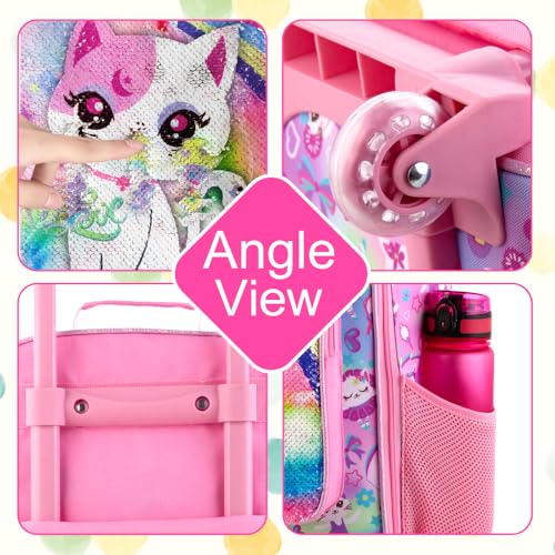 KLFVB Kids Luggage for Boys Girls, Cute Rolling Wheels Suitcase for Toddler, Children Travel Carry on Suitcase4