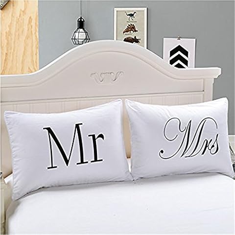 New Boss Couples Pillowcases- Mr and Mrs Couple Pillow Covers, Romantic Valentine's Day Gift Pillowcase for Couples,Anniversary,Engagement,Cute Valentines Day Gifts for Lovers Cover
