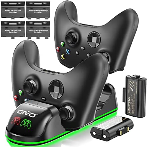 OIVO Controller Charger Station for Xbox One, Charging Dock for Rechargeable Xbox One Controller Battery Pack, 2 Packs 1300mAh Rechargeable Battery Pack for Xbox Series X/S/One/Elite/Core Controllers
