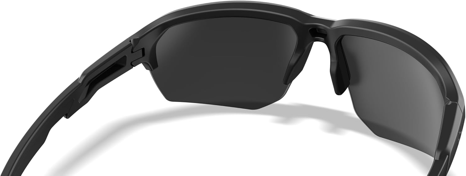 Wiley X JAKL Captivate Ballistic Rated Sunglasses, Safety Glasses for Men and Women, UV Eye Protection for Shooting and Outdoor Matte Black Frames, Clear and Grey Tinted Lenses