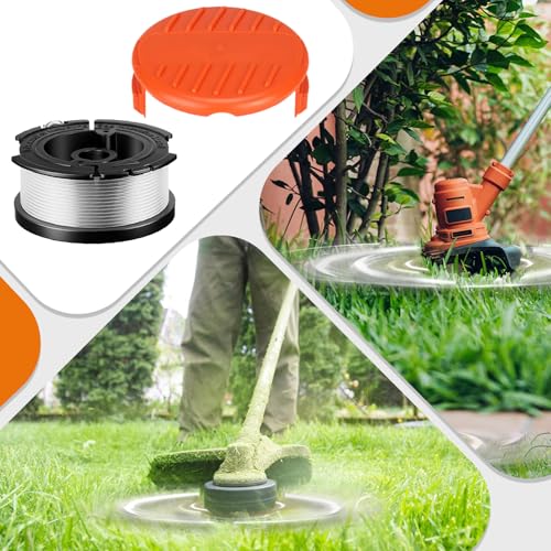 Image of AF-100 AF100 Weed Eater Spool Compatible with Black and Decker BESTA510 LST522 LSTE525 LST300,for AFS Automatic Feed Spool 30ft 0.065 inch 8Pack(6 Spools, 1Cap, 1Spring)