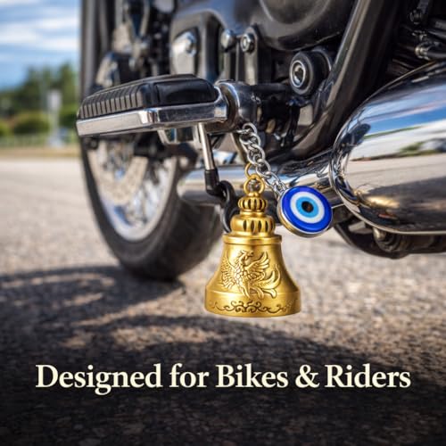 Image of AutokraftZ Blue and Silver Evil Eye Keychain for Bike /Car - Stylish, Protective & Anti-Rust Key Ring, Durable Design, Perfect for Riders & Drivers, Adds Unique Touch to Your Vehicle (Pack of 1)