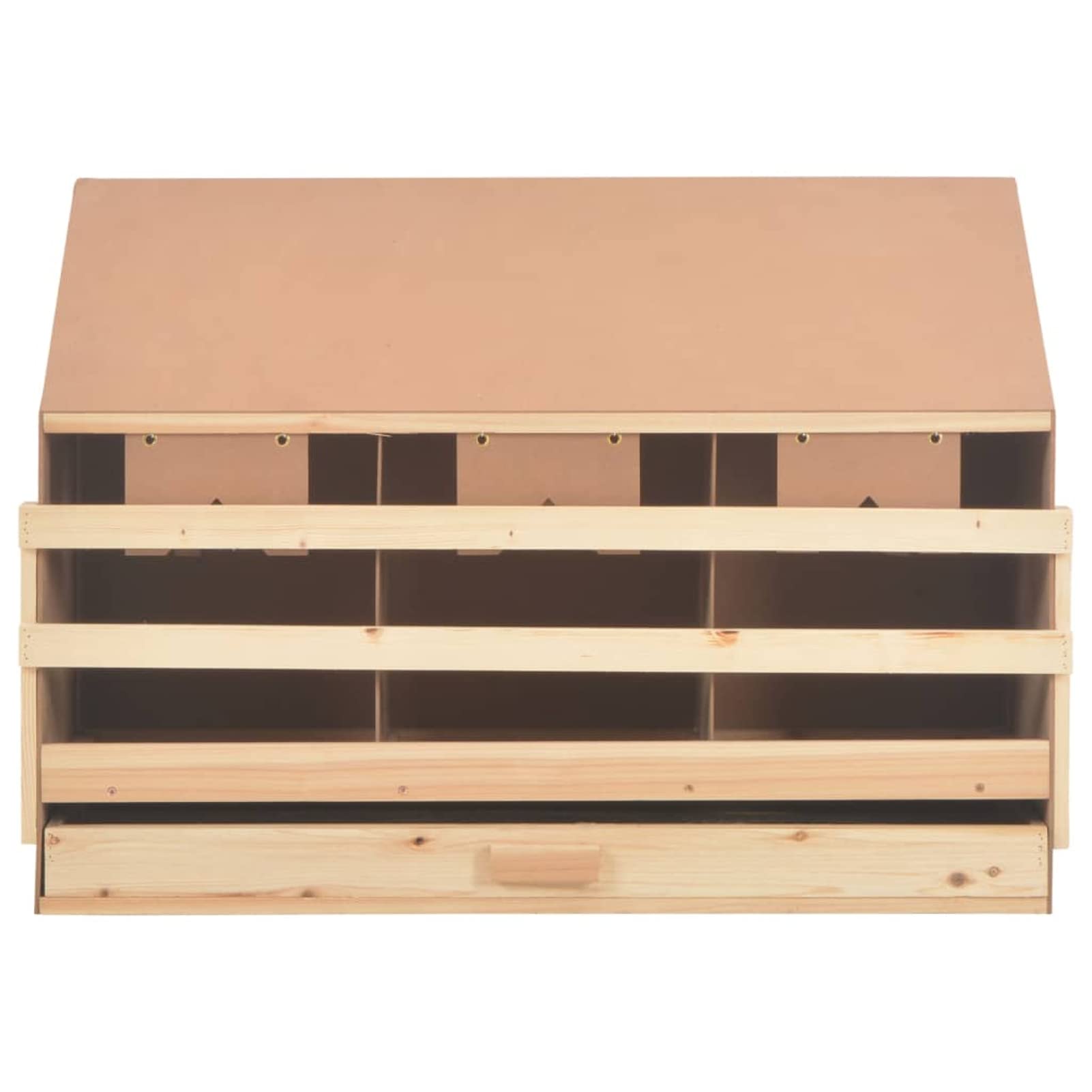 JUDYY Casetta Cova per Galline 3 Scomparti 93x40x65cm Legno di Pino,Casetta Cova per Galline,Pollaio per Galline-170655