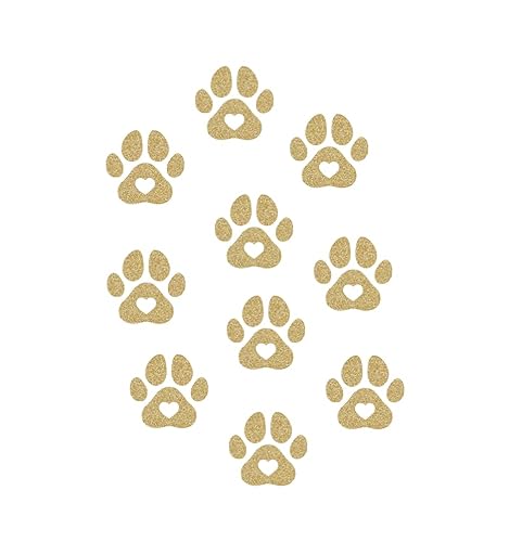 Bleacher Spirit 10 Mini Paw Print Iron on Decals, 1x1