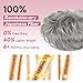 REECHO Hair Topper for Women - 100% Japanese Revolutionary Fiber Short Toupee Wiglet Topper Hairpiece for Women with Thinning Hair Loss Lightweight Large Base for Full Coverage - Grey