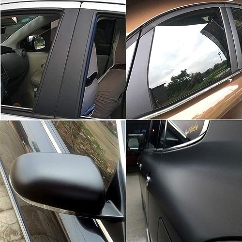 Image of Black Vinyl Car Wrap Waterproof Self Adhesive Film Air Release Technology Vinyl car Wrapping Sheet (18 x 420 inch, Black Matte)