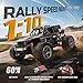 DEERC 1/10 Brushless RC Car for Adults, 60 KMH 4x4 3S Fast RC Trophy Truck with Spare Tire, Waterproof Off-Road Remote Control Monster Truck, All Terrain High Speed RC Car Gift for Boys