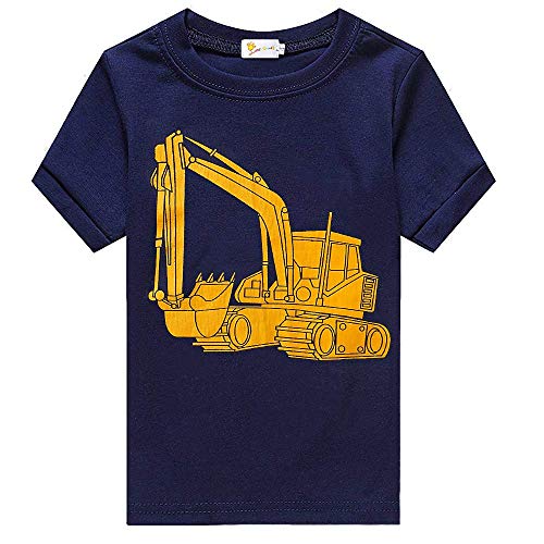 Image of Toddler Boys Pajamas Fire Truck 100% Cotton Kids Dinosaur Pjs Summer Short Sets Train Sleepwear Clothes Set Size 1-7T