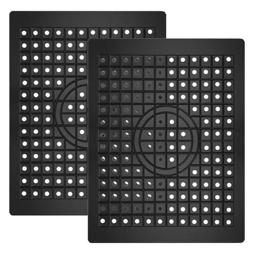 Tappetino per lavello in gomma, 2 pezzi, 31,4 x 26,1 cm, per lavello, tappetino per lavello, protezione per lavello da cucina, protegge la superficie del lavello e delle stoviglie (quadrato)
