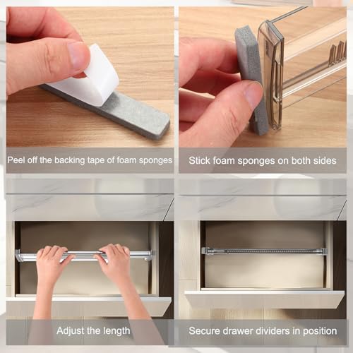 Adjustable Expandable Drawer Dividers - 2 Pack for Organizing - Image 4