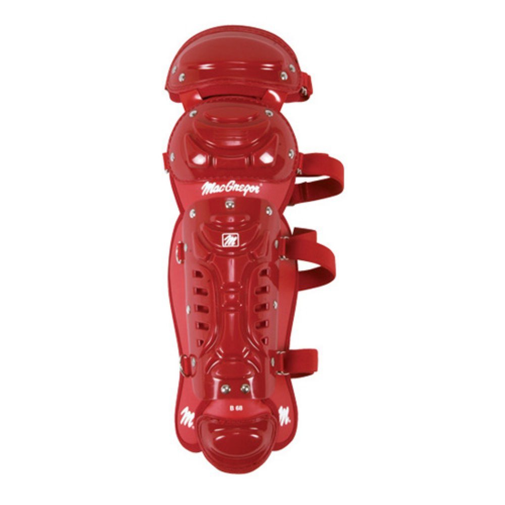 MacGregor B68 Double Knee Jr Leg Guard - Scarlet
