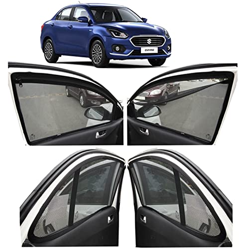Image of AUTOFACT Magnetic Window Sun Shades for Maruti Suzuki Swift Dzire 2017 Onwards -Set of 4 - with Zipper