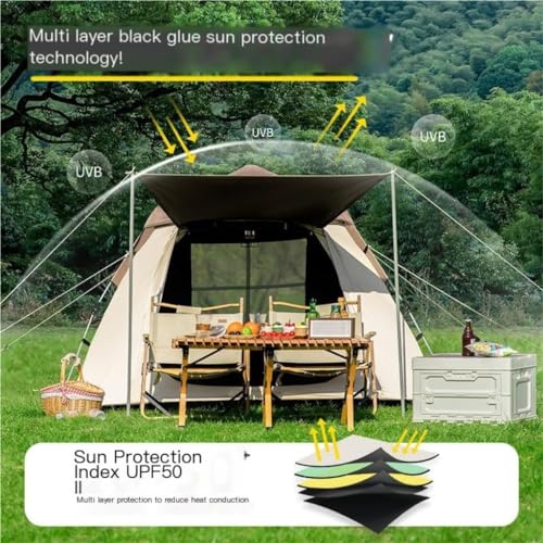 Carpa plegable portátil ligera y espaciosa para camping al aire libre miniatura 7