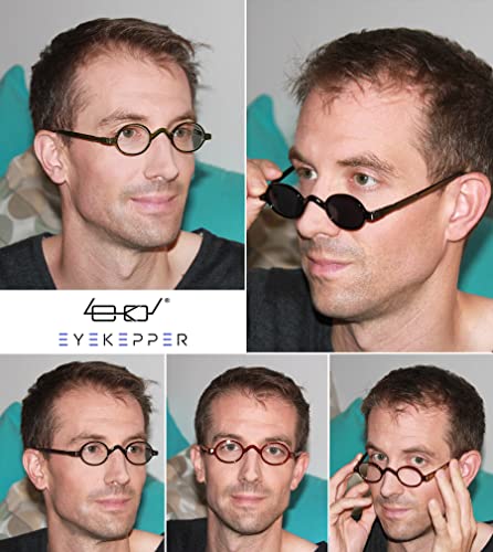 Image of Eyekepper 5-Pack Spring Temple Vintage Mini Small Oval Round Reading Glasses Include Sunshine Readers +2.0