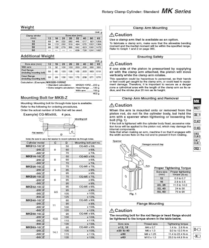 Vérin de serrage rotatif MKB50RR-20LNZ pour éviter les erreurs d'alignement