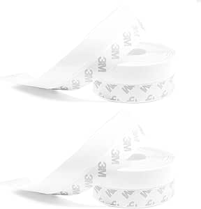 TAROSE Weather Stripping, 33 Feet Weather Seal Strip Window Seal Adhesive Silicone Tape White 25mm - View #8