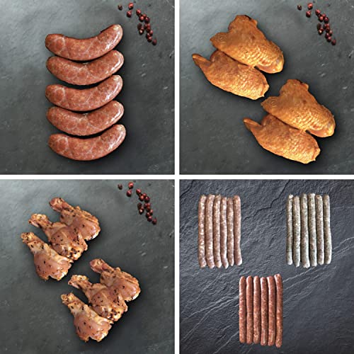 Assortiment BBQ : 5 Chorizos, 8 manchons, 4 hauts de cuisse et 12 saucisses - 2,2kg - France Cover