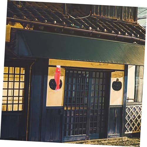 Drapeau de carpe japonaise en tissu rouge UKCOCO pour décoration extérieure - 4