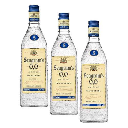 Seagram's 0.0% Bebida Sin Alcohol, 700 ml (Paquete de 3)