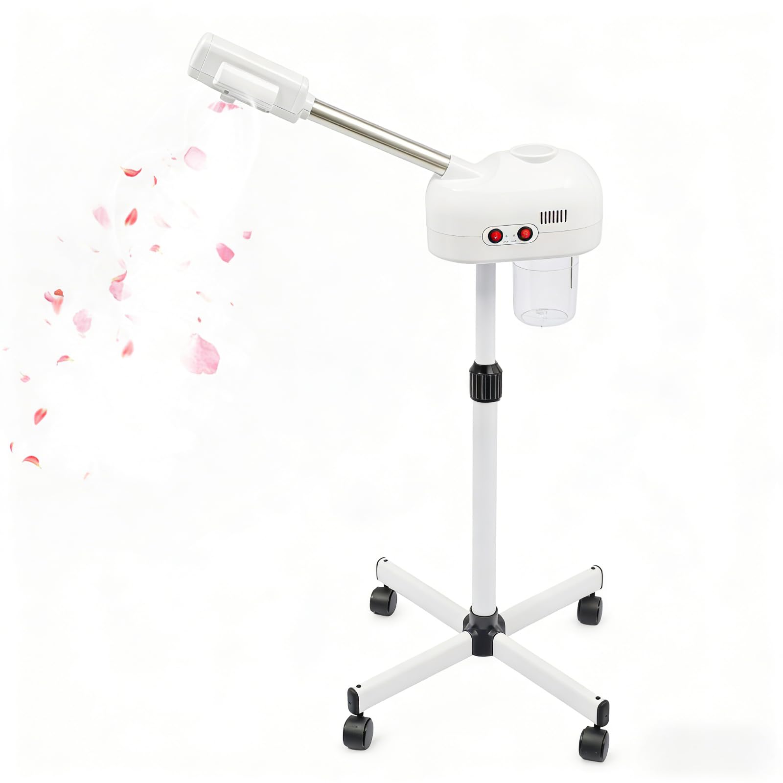 Gesichtsdampfer 750W Ozon, Gesichtssauna mit 360° Düse | EU-Stecker, 750 ml Tank, max. 600 ml Füllung, höhenverstellbar, 4 Rollen, für Kosmetikstudio & Zuhause