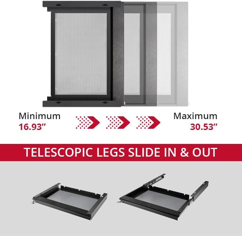 Penn Elcom Under Desk Laptop Drawer, Lockable, for 20” Laptops - Premium Sliding Security Drawers - Model EX-6171B Black image 4 of 9 B005FXCXSY