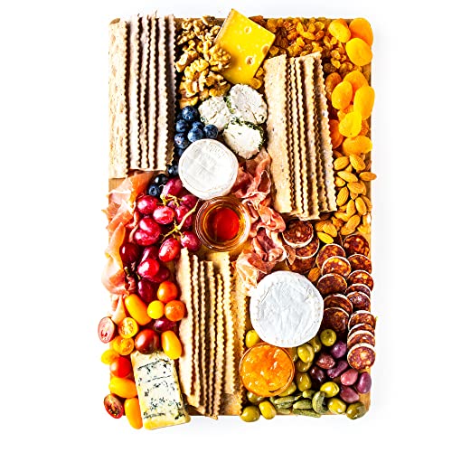 Rustic Bakery Handmade Sourdough Flatbread - Olive Oil & Sel Gris - Sea Salt Charcuterie Crackers - Artisan Crackers For Cheese Platter Or Snacking - Made In California - Pack Of 4-6 Oz Trays #TOP3