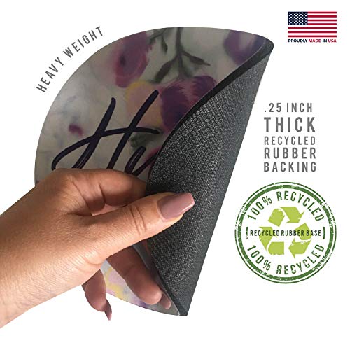 Mouse Pad Purple Hustle With Inspirational Quote Watercolor Floral Design Perfect Gift For Coworkers Teachers Graduation New Job Girl Boss #TOP2