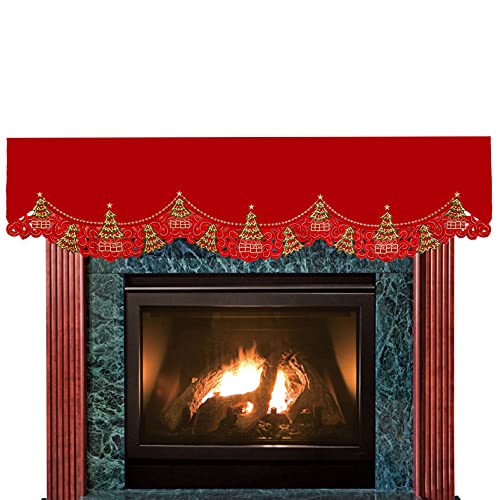 Consejos y reviews para comprar Repisas para ropa disponible en línea. 37 Grelucgo Bufanda para repisa de árbol de Navidad, decoración de día festivo de invierno, 69 x 17 pulgadas, Rojo -, 69” × 17”