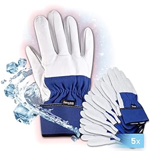 5 Paare Herren Winter Arbeitshandschuhe Gr. 10 XL aus Leder mit Thinsulate® Innenfutter