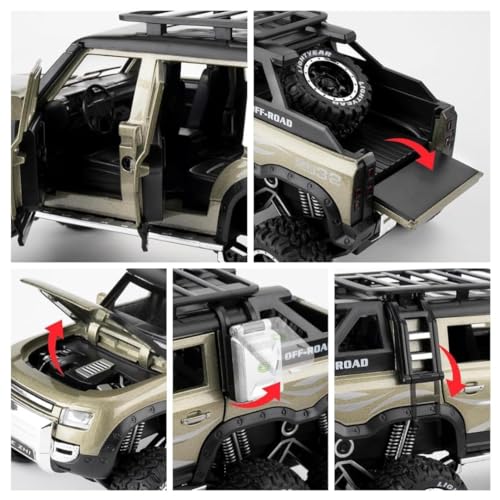 Image of Scale Exclusive Alloy Metal Pull Back | Die-cast Car Model with Sound Light Mini Auto Toy for Kids Metal Model Toy Car with Sound and Light (1:24 Scale def 6x6 -Green)