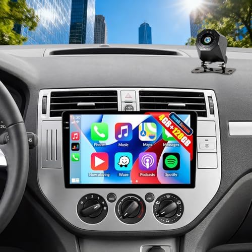 CAMECHO 4G+128GB Car Radio for Ford Kuga 2008-2012 with Wireless CarPlay Android Auto Android 15 Car Stereo, 9 inch 1280 * 720 in-Cell Touch Screen Radio, GPS, Bluetooth, Backup Camera + Canbus