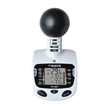Amazon.co.jp: skSATO 黒球型携帯熱中症計 SK-180GT No.8313-00