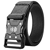 Generisch Schnellverschluss taktischer Gürtel, Nylon Gürtel für Outdoor, Arbeit, Militär und Freizeit, 3,8 cm Hochleistungsgürtel mit zuverlässiger Sicherheitsgurt-Schnalle
