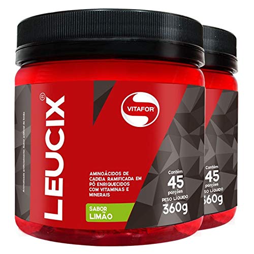 Kit 2 Leucix Leucina Vitafor 360g Limão