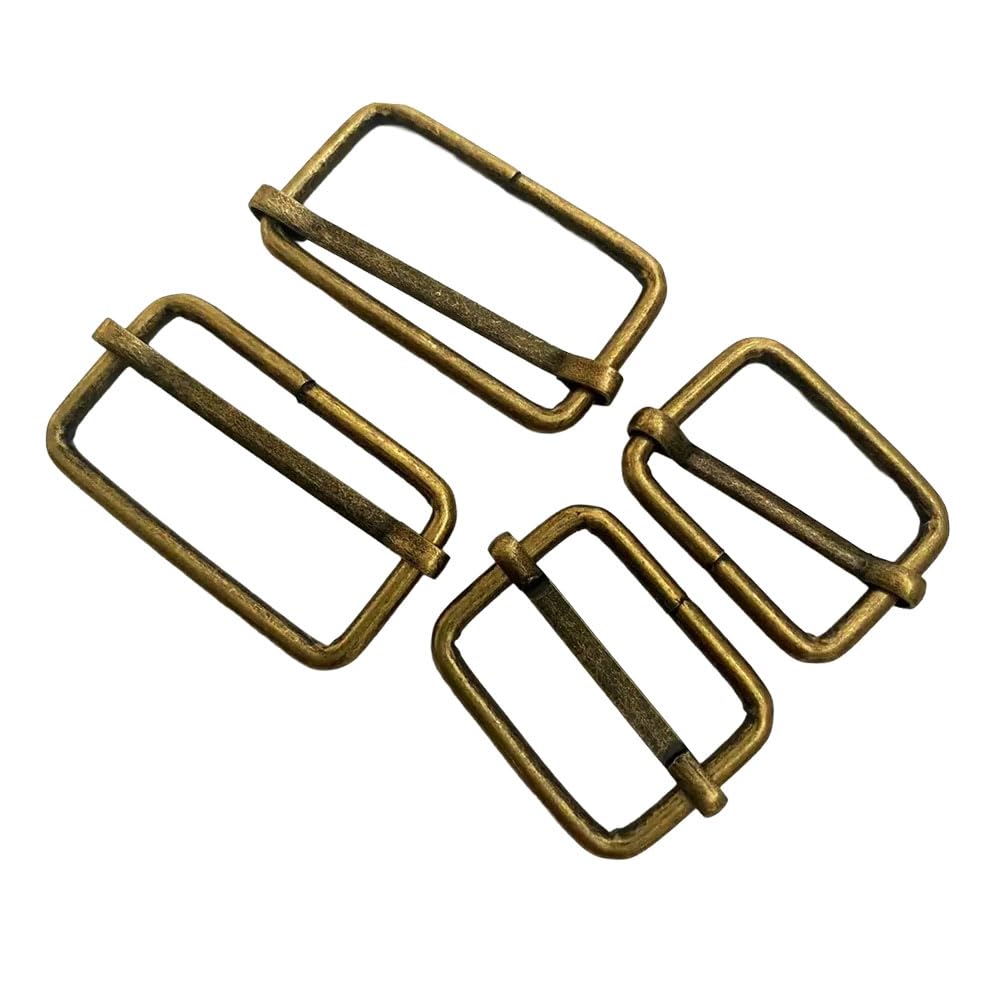nimida® slide buckle metal triglide slides rectangle adjustable webbing slider for fasteners, strap, backpack | strong thick material |