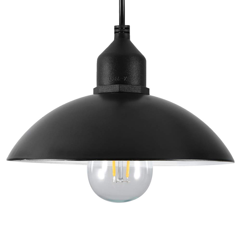 Alvinlite Lampada a Sospensione per Esterni Luci solari a LED per tettoia Solare con Pannello Solare Regolabile per Illuminazione Domestica da Giardino con Veranda