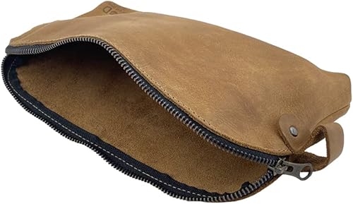 Miniatura 8 de Hide & Drink, Bolsa grande rústica multiusos para cables y cargadores, bolsa de viaje, bolsa multiusos, cuero de grano completo, hecho a mano,