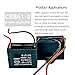 CBB61 Ceiling Fan Capacitor 2 Wire 8uf Compatible with 400/350/300/250VAC Fan Capacitor 50/60Hz CBB61-8（2 Pack）