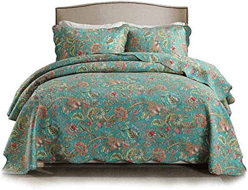 Couvre-lit matelassé toutes saisons et parure grand lit double